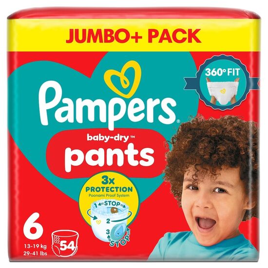 Pampers "biksītes" 6. izmērs 3x protection 54 gb. (0.30 eur/gb)