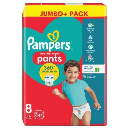 Pampers "biksītes" 8. izmērs 44 gb. (Poland) (0.36 eur/gb) 