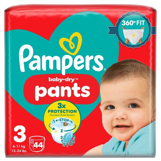 Pampers "biksītes" 3. izmērs 44 gb. (0.31 eur/gb)
