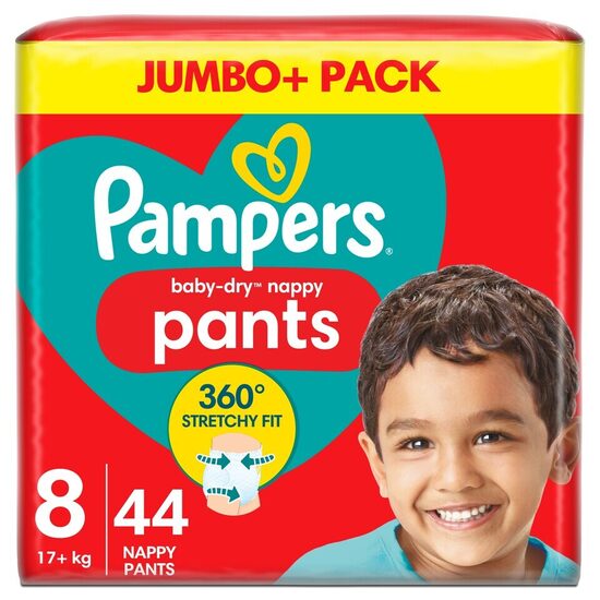 Pampers "biksītes" 8. izmērs 44 gb. (0.43 eur/gb)