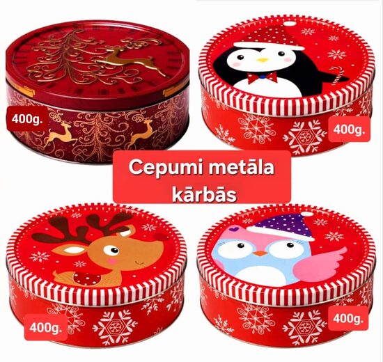 Cepumi metāla kārbā "Christmas" 400 g