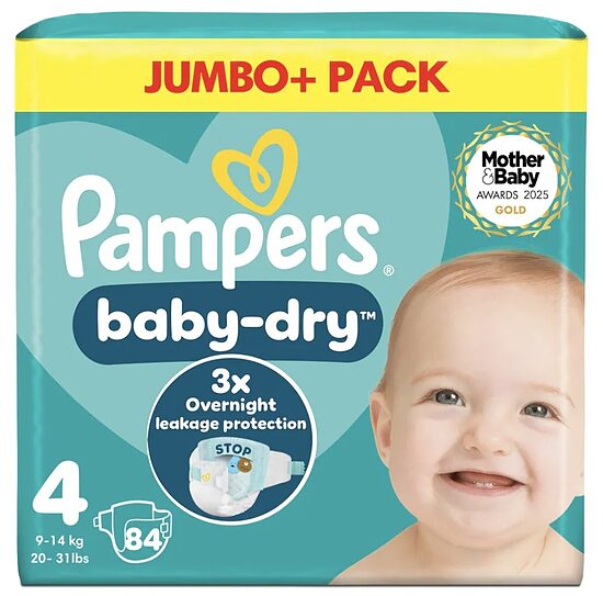 Pampers "klipši" 4.izmērs 3x Overnight protection 84 gb. (0.21 eur/gb) 