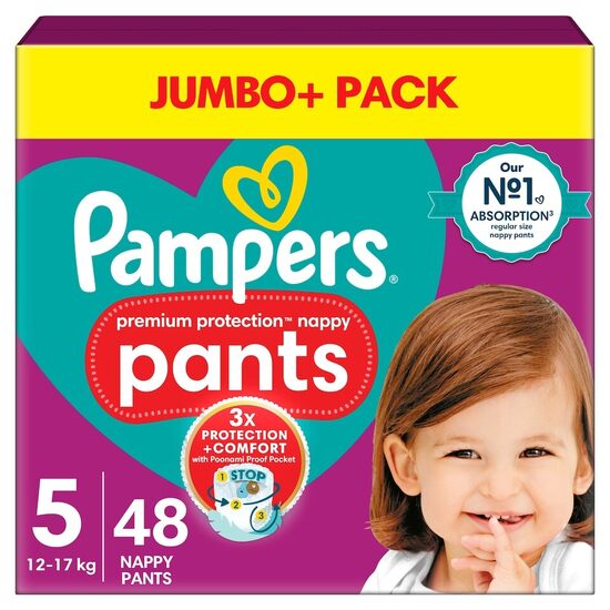 Pampers premium "biksītes" 5. izmērs 48 gb. (0.34 eur/gb)