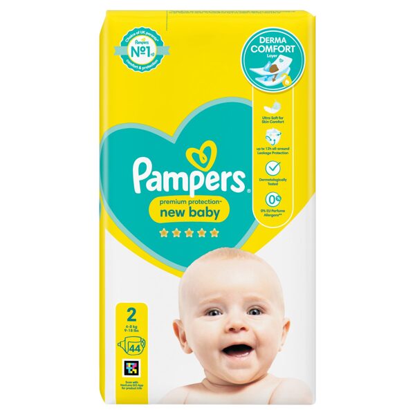 Pampers premium "klipši" 2. izmērs 44 gb. (0.26 eur/gb)