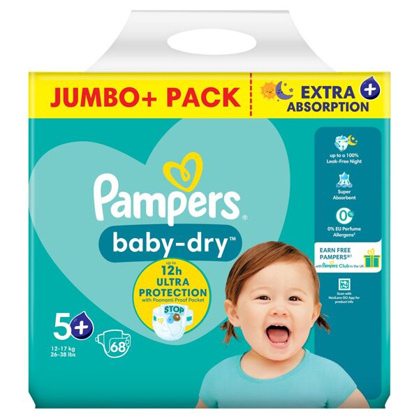 Pampers "klipši" 5 + izmērs Extra absorbcija 68 gb. (0,30 eur/gb)