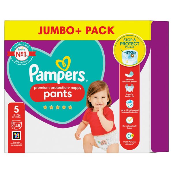 Pampers premium "biksītes" 5. izmērs 48 gb. (0.39 eur/gb)