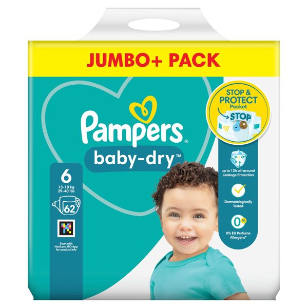 Pampers "klipši" 6.izmērs 62 gb. (0.30 eur/gb)