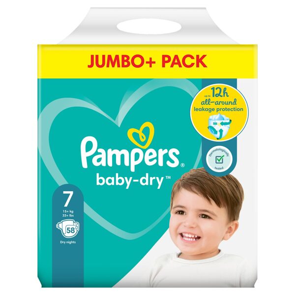 Pampers "klipši" 7.izmērs 58 gb. (0.32 eur/gb)