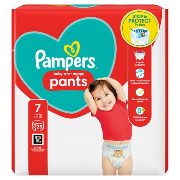 Pampers "biksītes" 7. izmērs 25 gb. (0.42 eur/gb)