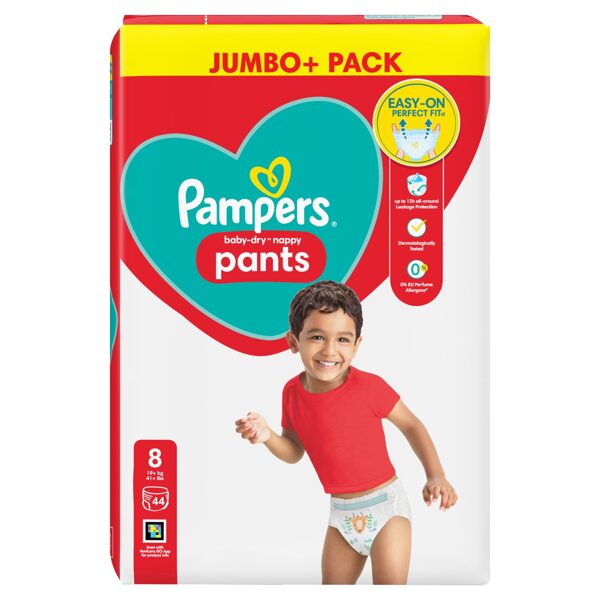 Pampers "biksītes" 8. izmērs 44 gb. (0.43 eur/gb)