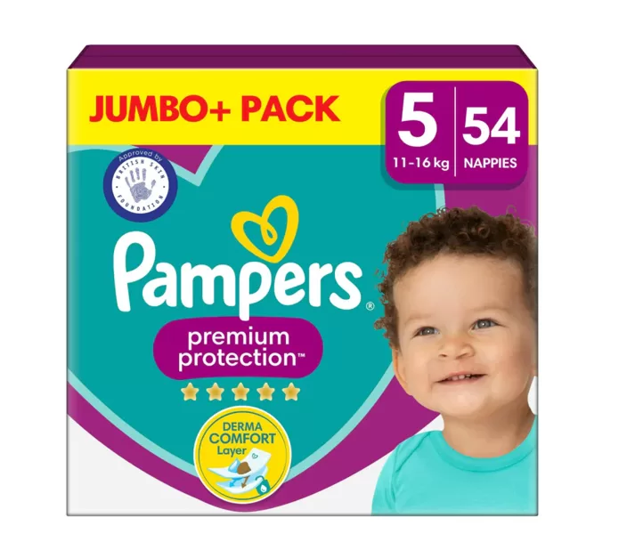 Pampers premium "klipši"  5. izmērs 54 gb. (0.26 eur/gb)